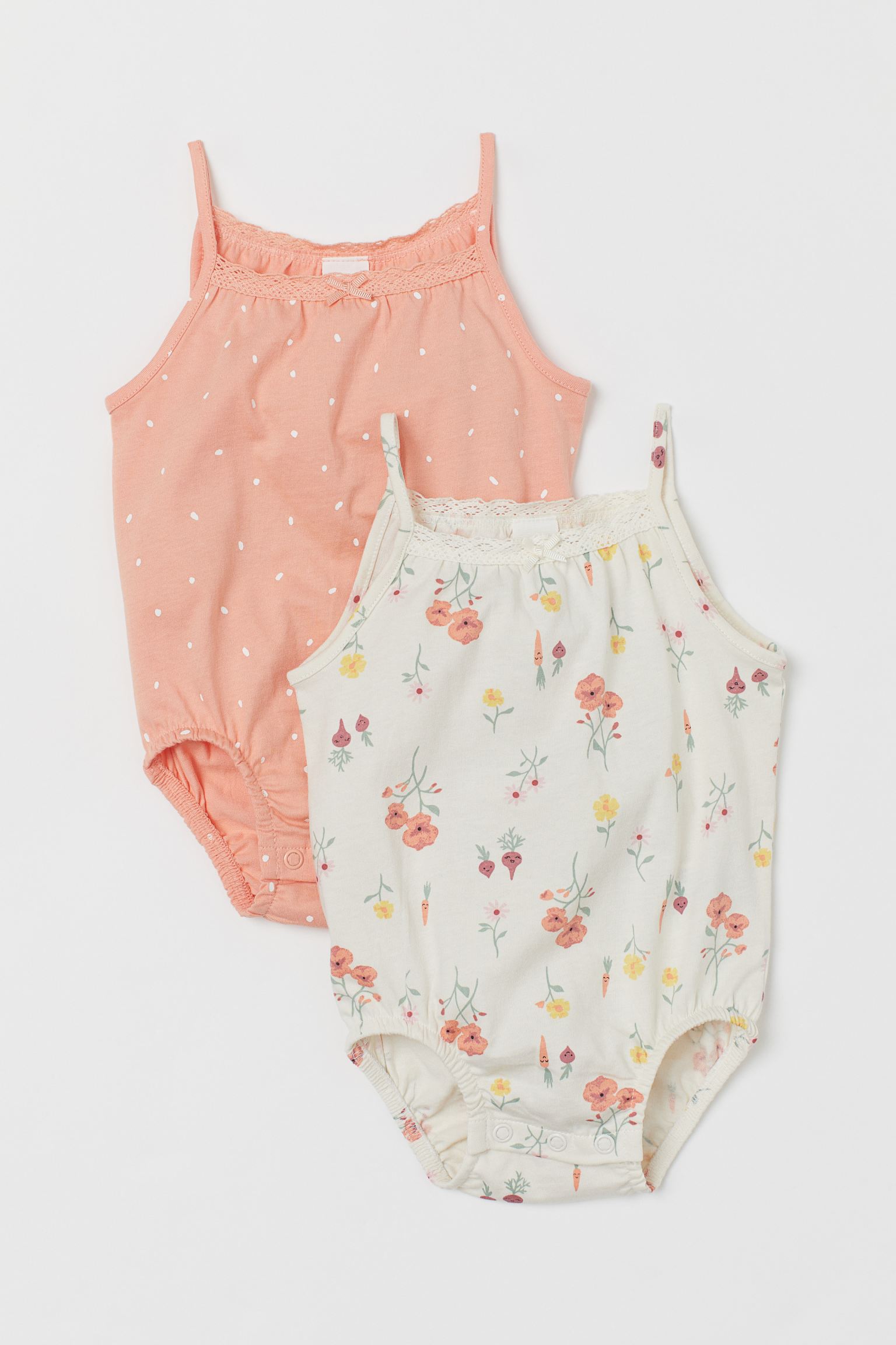

Боди (2шт) H&M 74см оранжевый, белый 8028399071