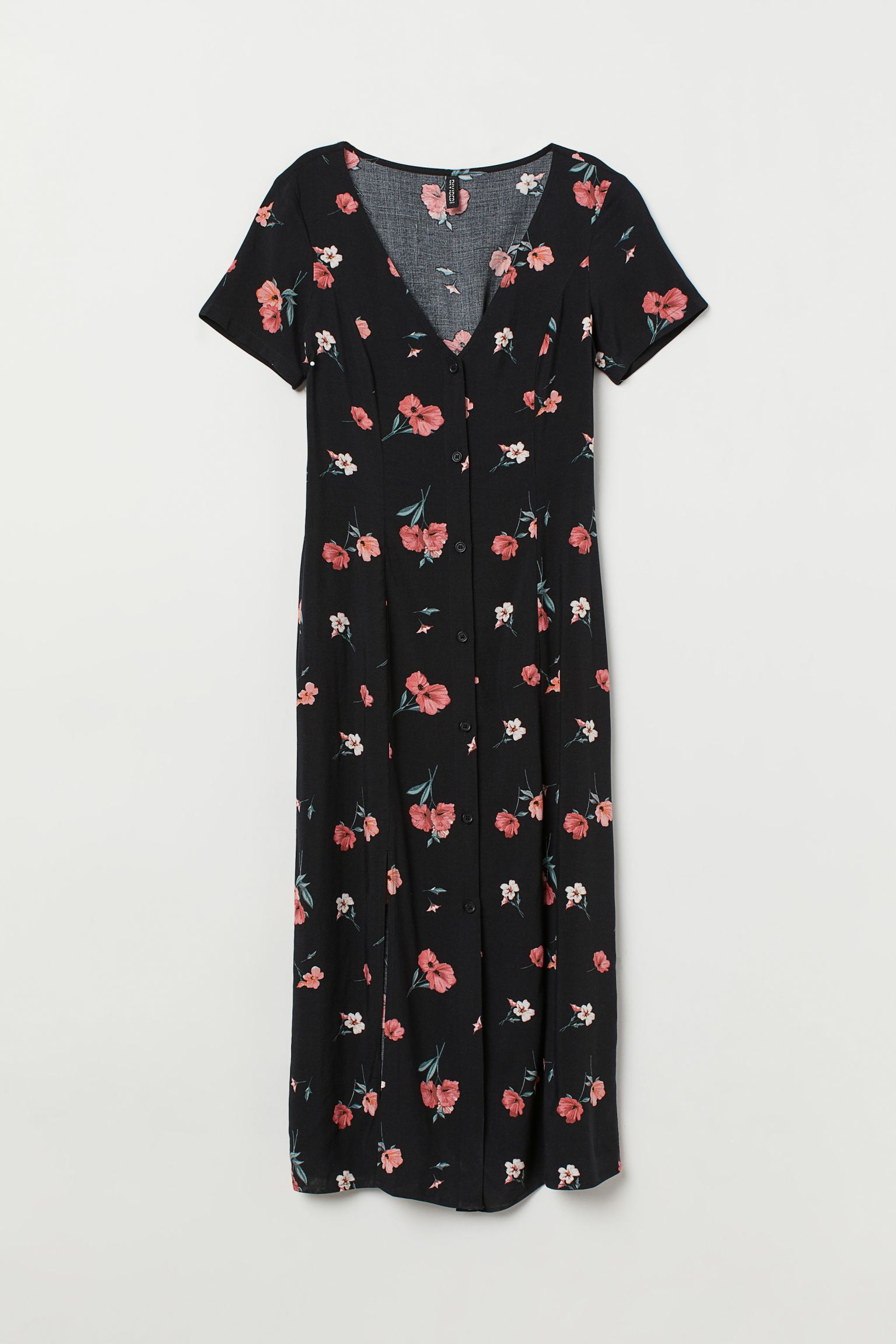 

Платье H&M 36 черный цветы 25027466449