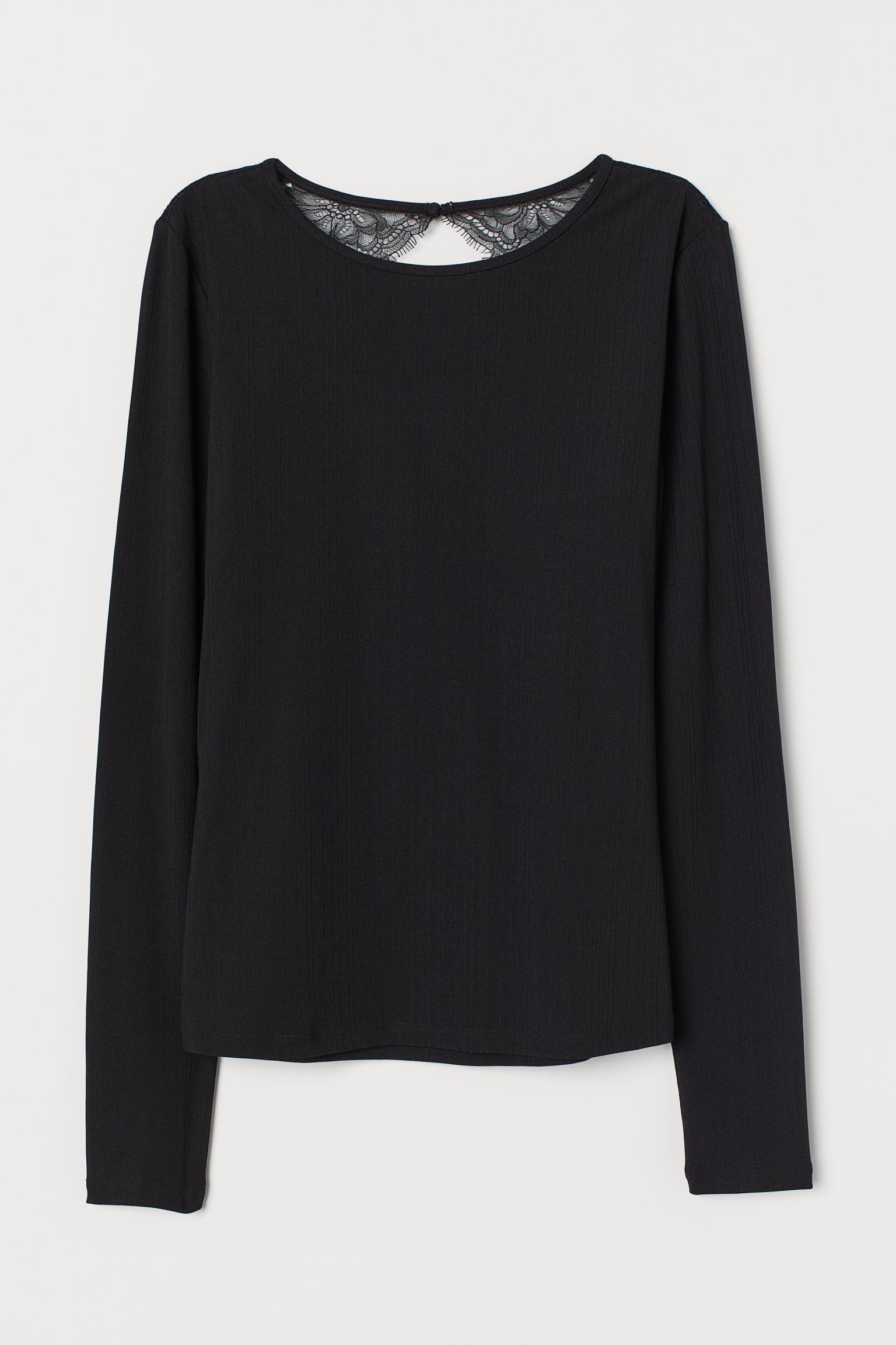 

Лонгслив H&M L черный 1127887680
