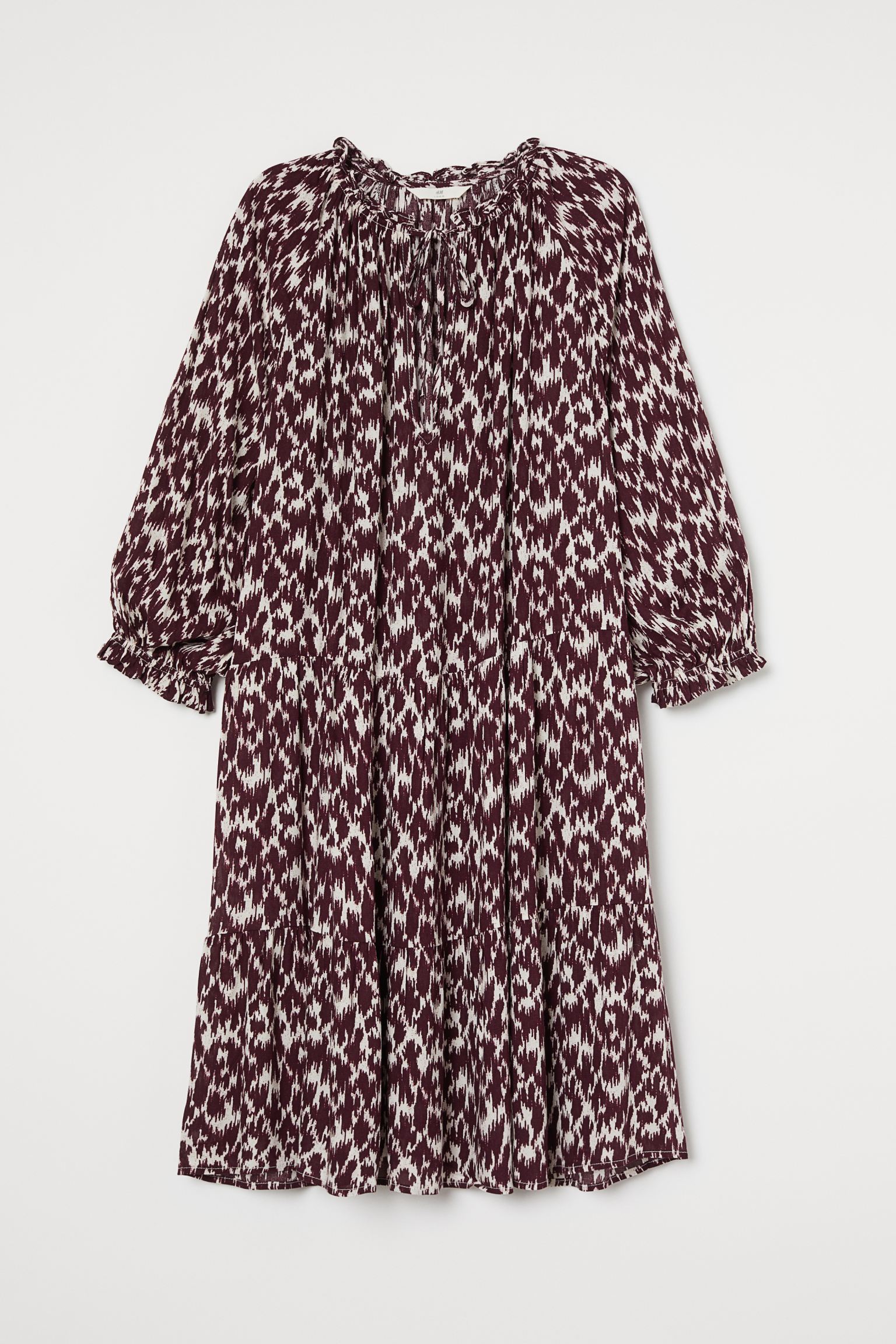 

Платье H&M S бордово белый 23028853152
