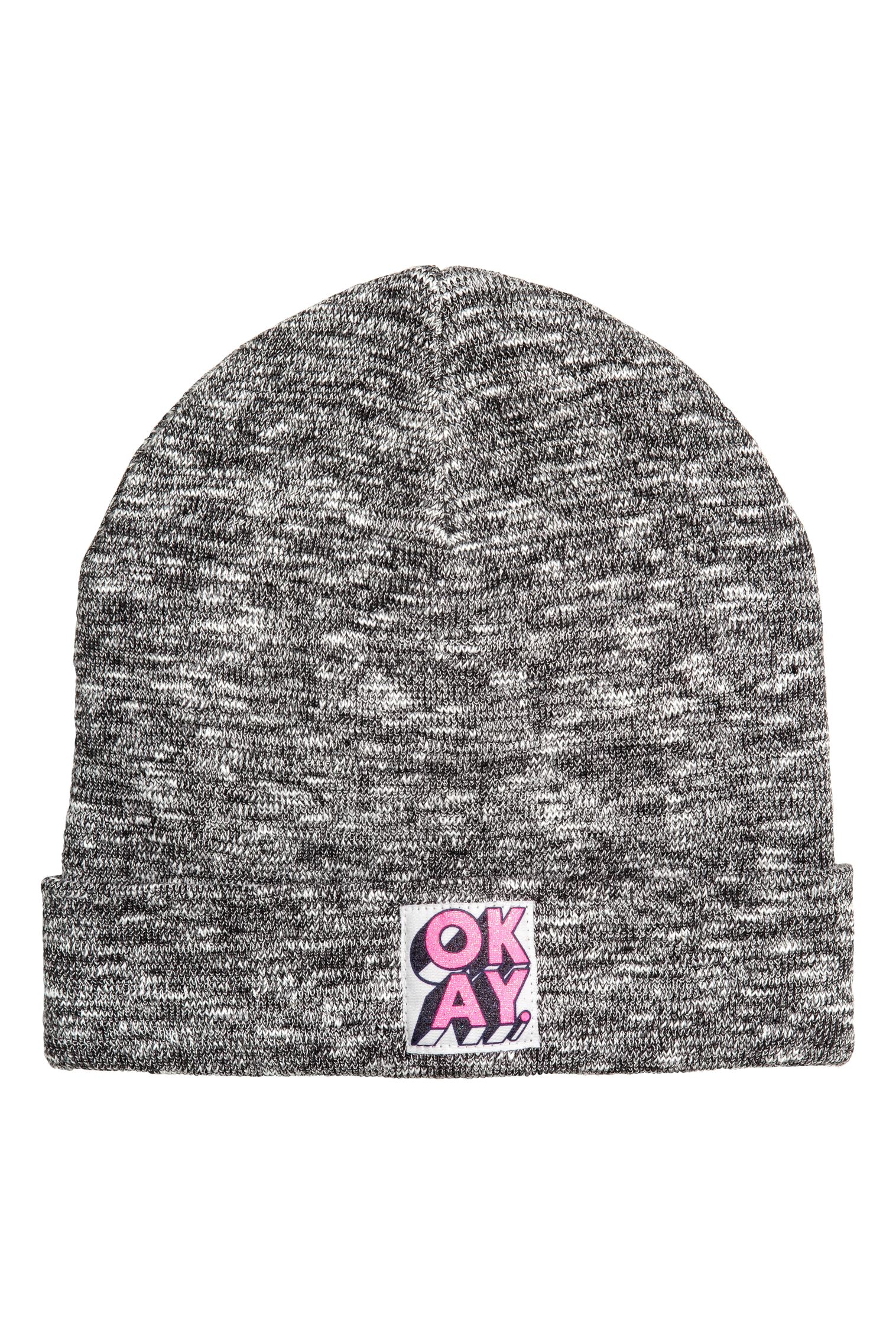 

Шапка H&M 134 152см (53 55) черный меланж 17023992814