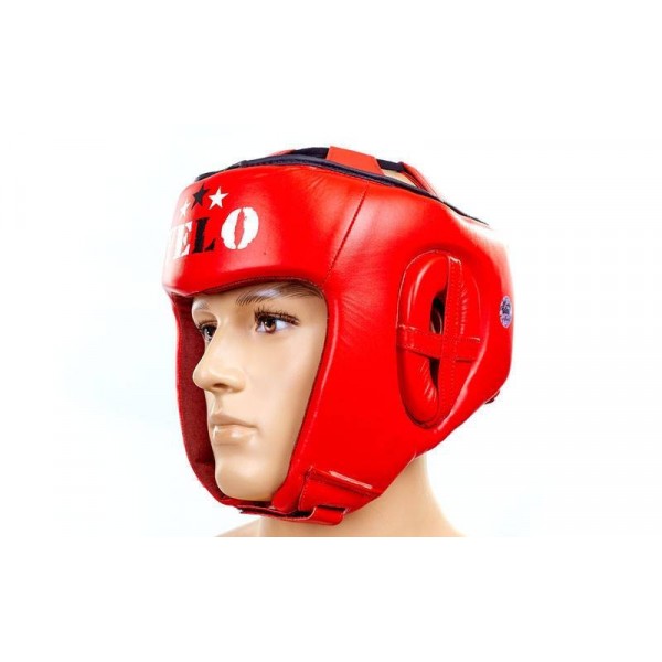 

Шлем боксерский профессиональный Кожа AIBA VELO (красный), Размер L