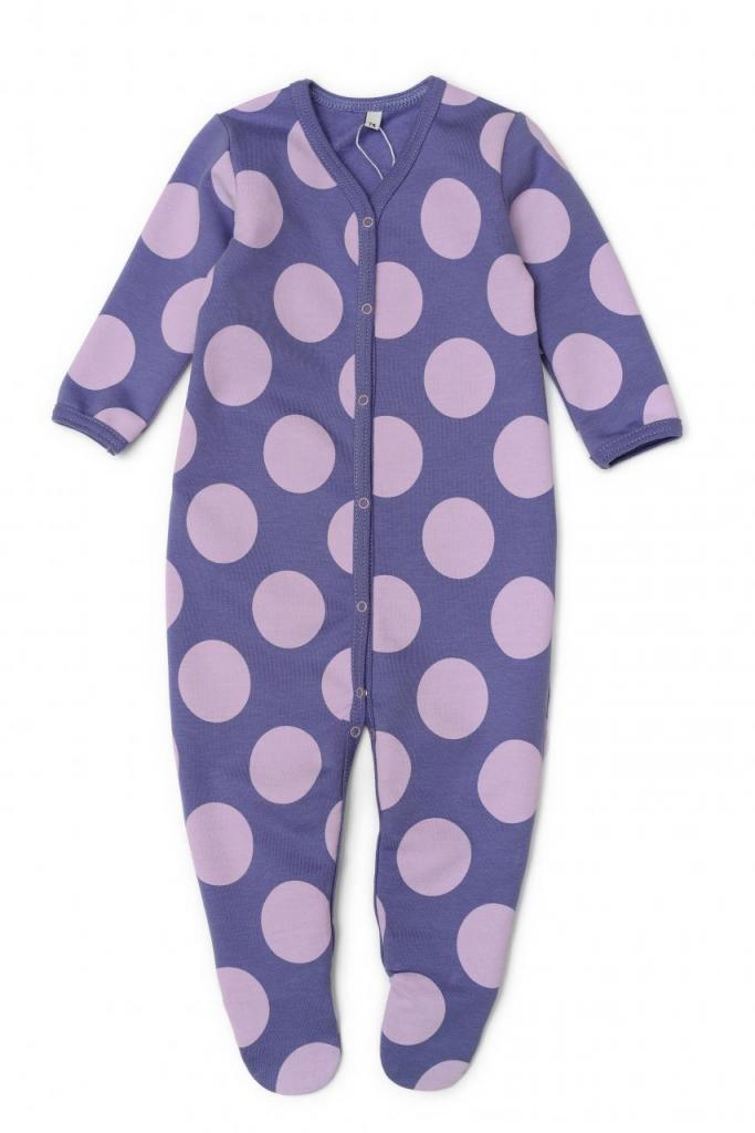 

Человечек фиолетовый в горохи(футер) ArDoMi 80см(9-12м) (11717)