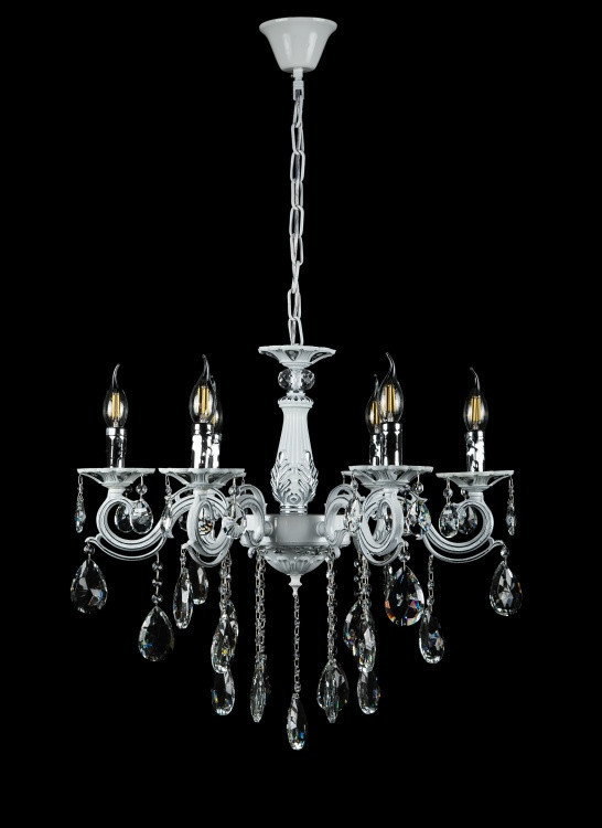 

Люстра свеча S.RAY JDLQ008/6 (CR+LWT)