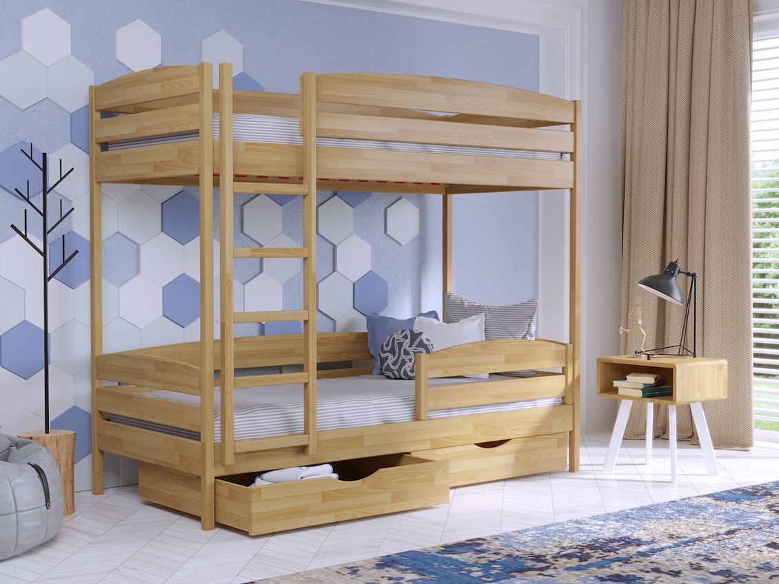 

Двухъярусная кровать с ящиками 90х200 Без бортика Estella Дуэт Плюс Бук (Массив-102) Л4