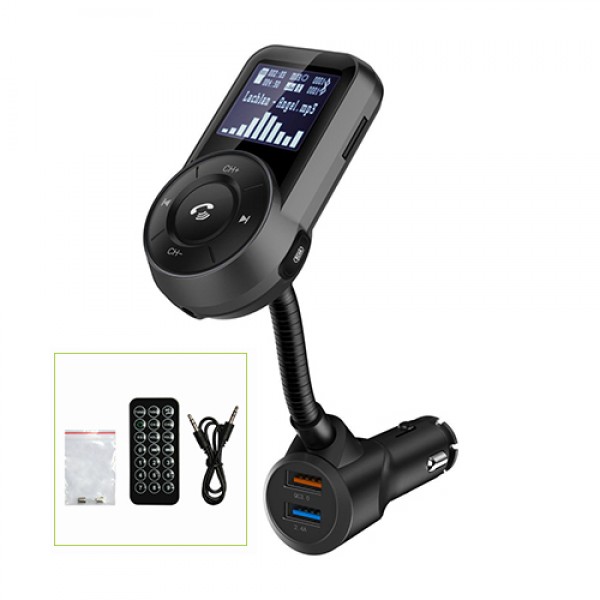 

FM-трансмиттер Grand-X 96GRX Bluetooth V4.2, MicroSD + 2 два гнезда зарядки Quick Charge 3.0+2.4A