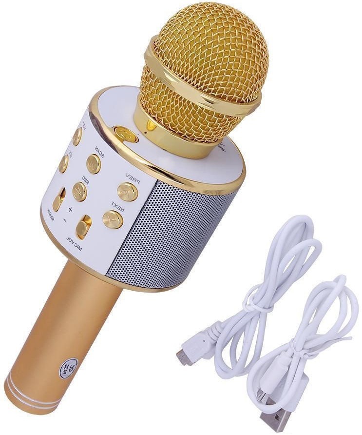 

Беспроводной портативный микрофон для караоке WSTER-WS858 Gold (l5645-87)
