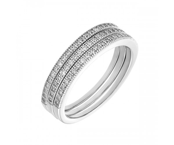 

Кольцо серебряное дорожка с фианитами размер 15,5 D4145A0053 R14