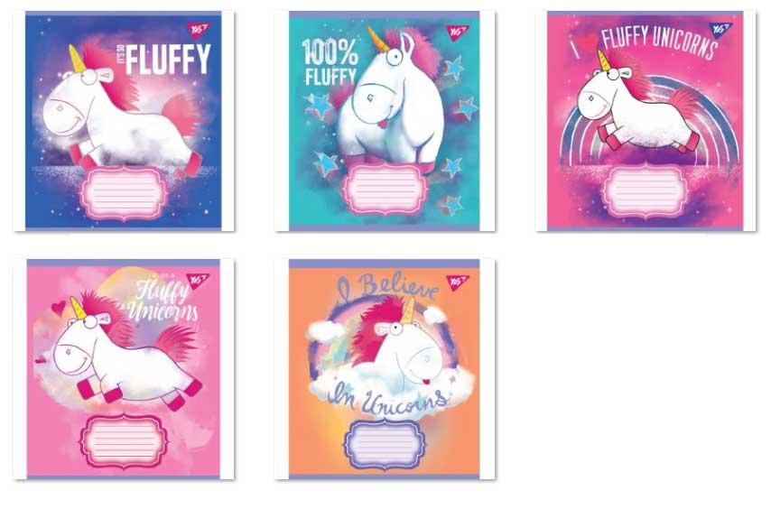 

Зошит учнівський А5/12 кл. YES UNICORNS, 25шт. в уп. (763424)