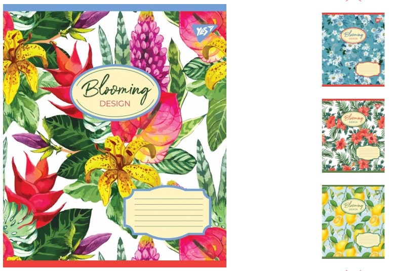 

А5/12 кос. YES BLOOMING, тетрадь учен. 25шт в упак. // (764829)