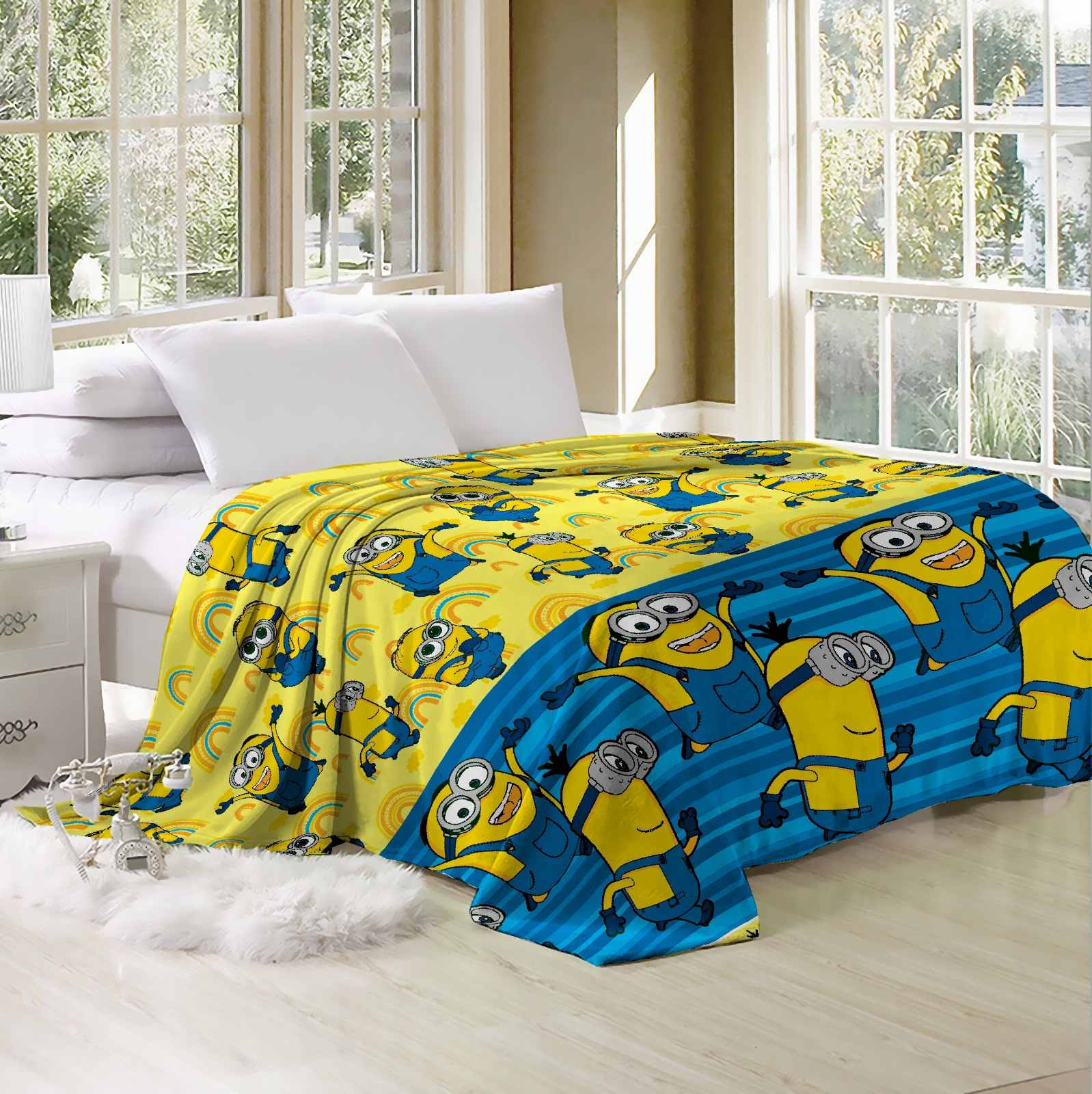 

Плед- покрывало велсофт CottonTwill Миньйоным 180x210 см ( FB24809CT)
