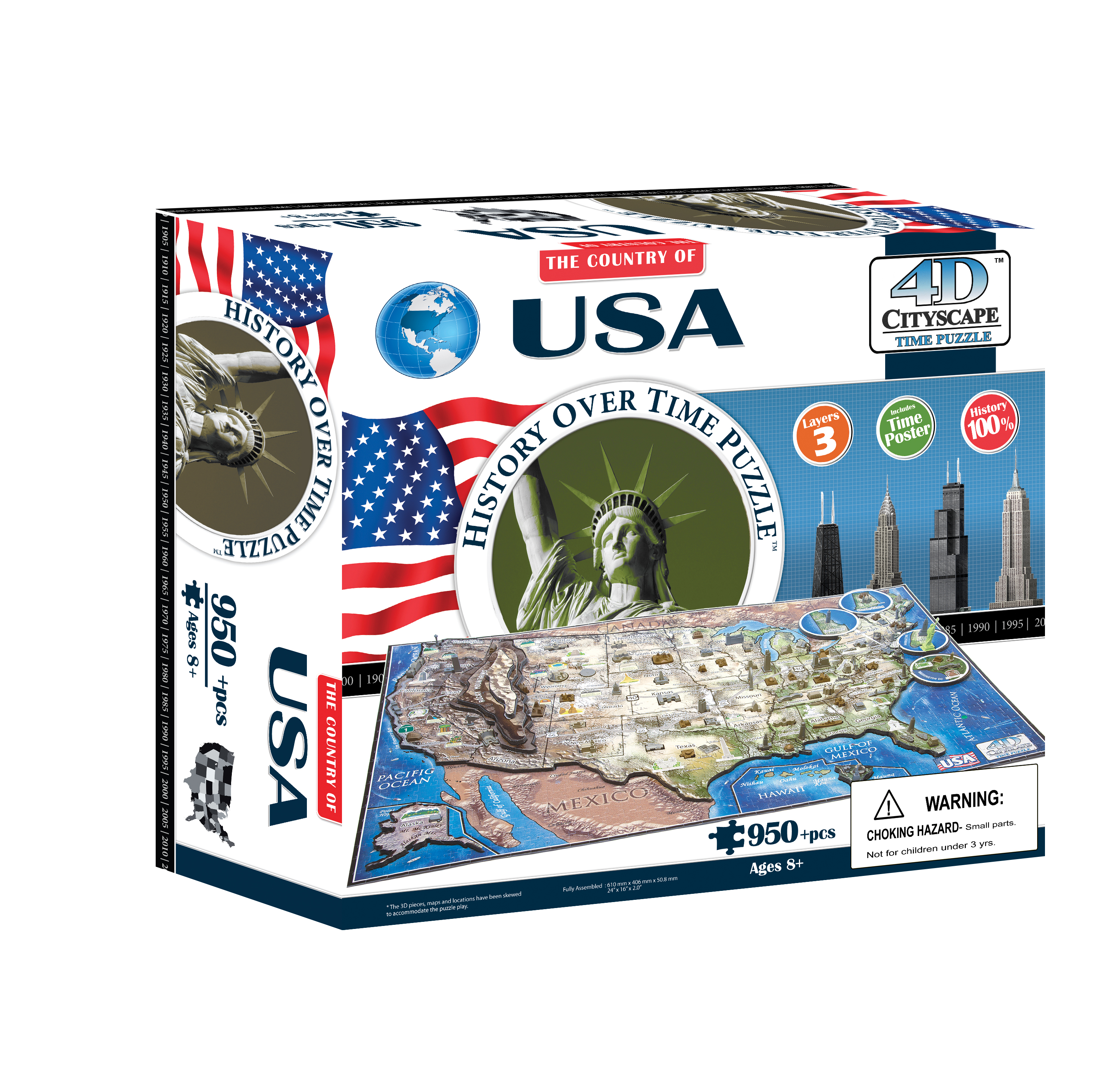 

Объемный пазл 4D Cityscape Соединенные Штаты Америки