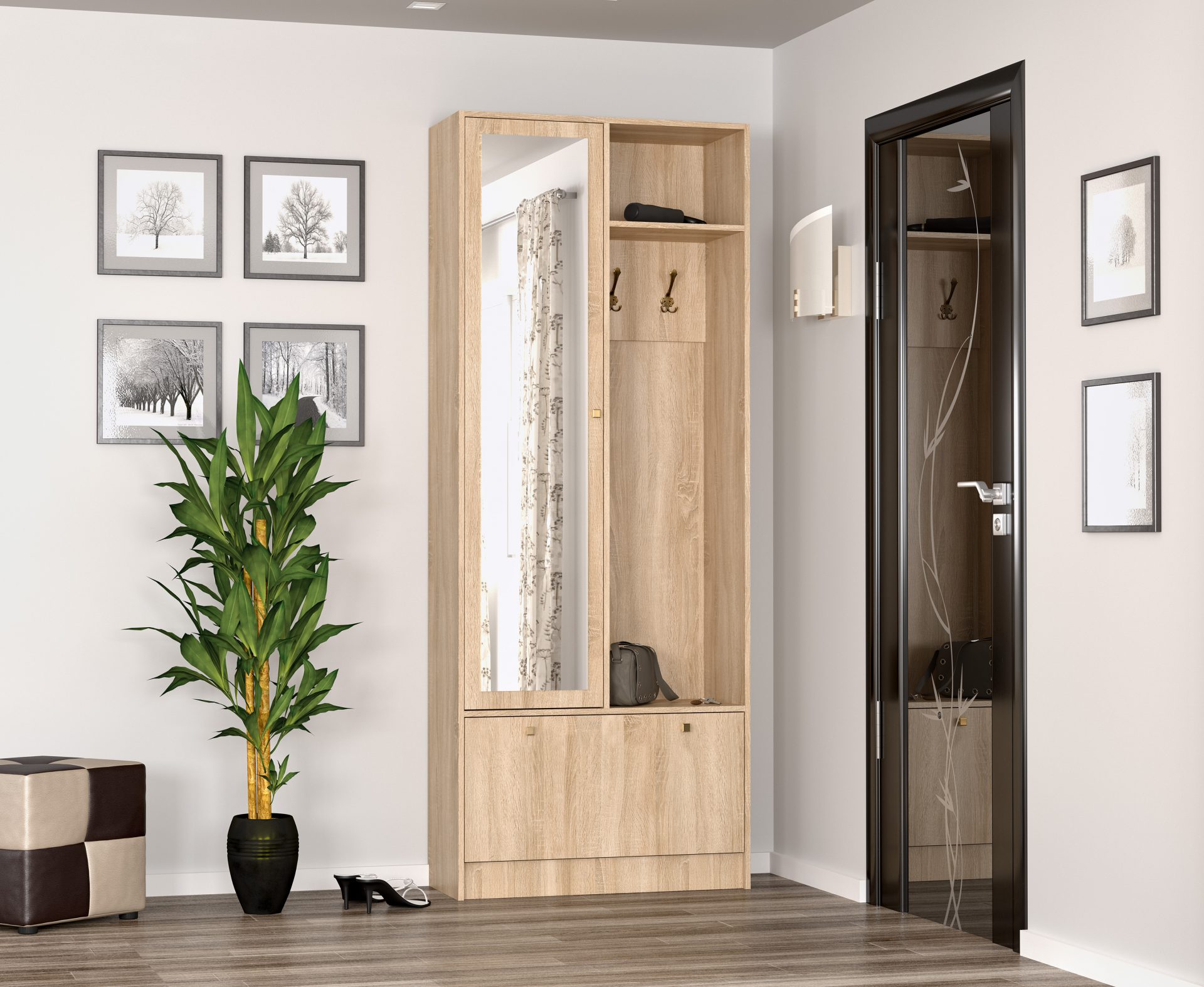 

Прихожая Мебель Сервис Палермо дуб самоа