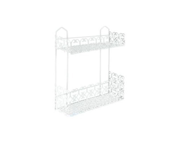

Полка Metaltex Florenz 2 уровня 30х10х36 см белое пластиковое покрытие (423302)