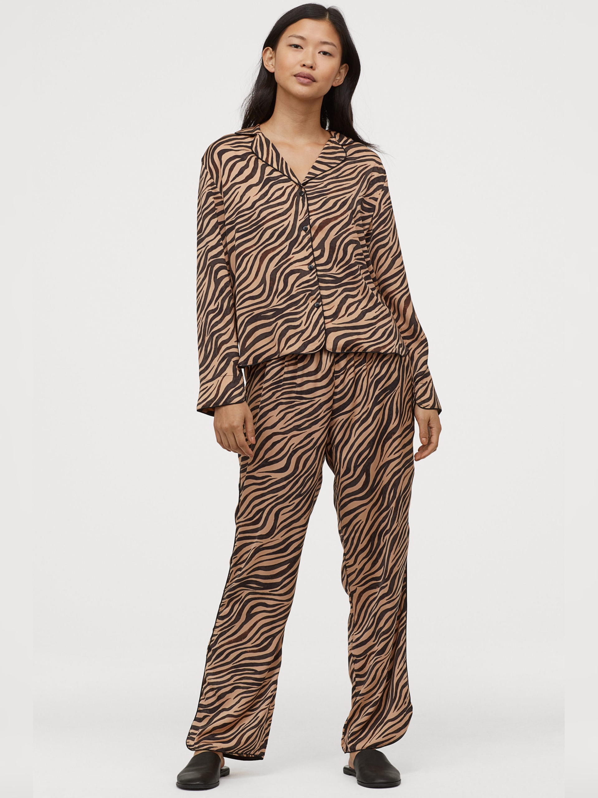 

Брюки пижамные H&M 0784722 0 M Бежевые