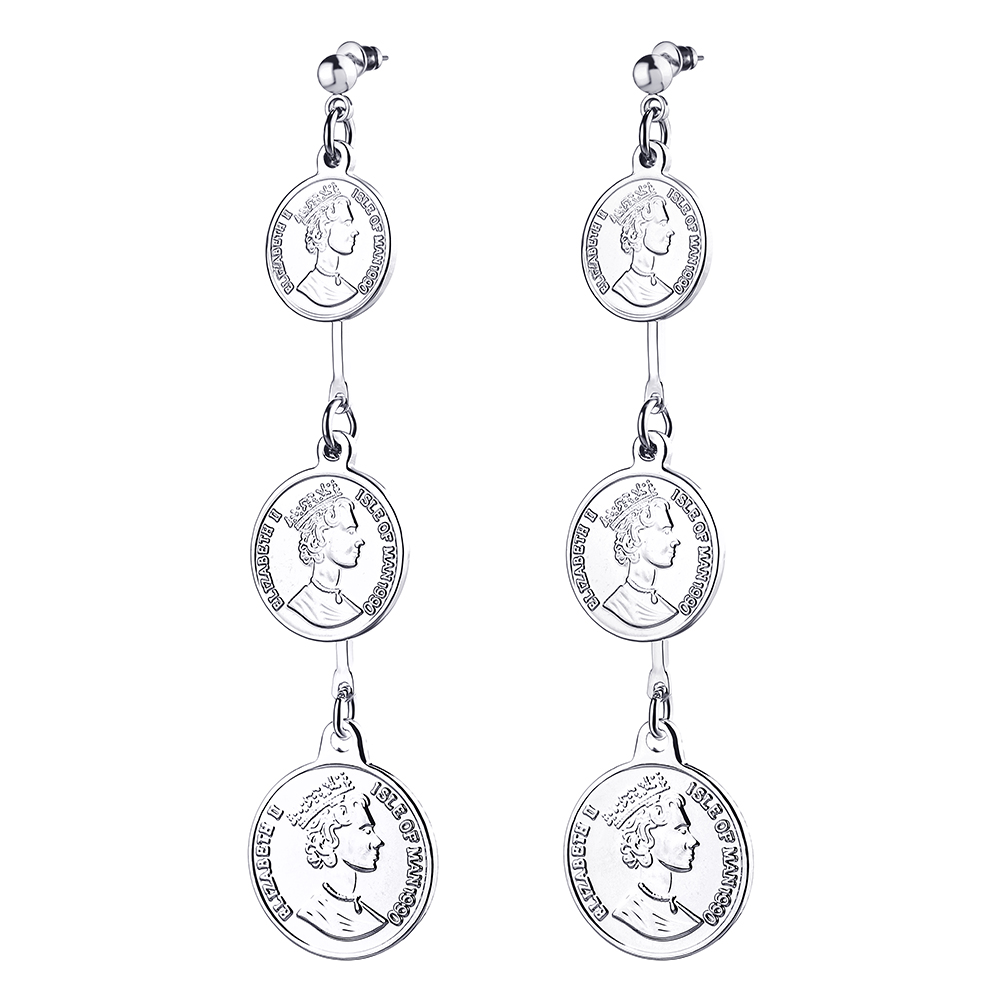 

Длинные серьги Монетки DiaDemaGrand Серебряный (041975-15)