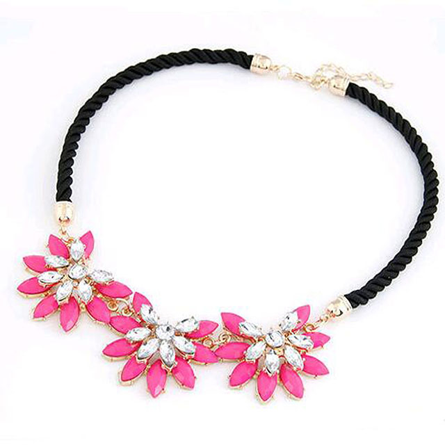 

Колье Три цветка DiaDemaGrand Золотой с розовым камнем (011553167-8-14)