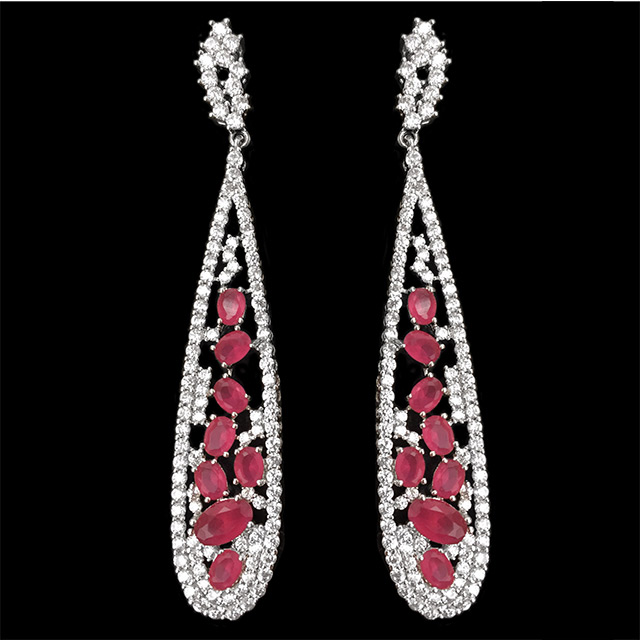 

Свадебные серьги Каменная роща DiaDemaGrand Серебряный с розовым камнем (0418138-15-14)