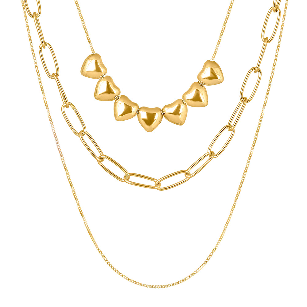 

Многослойное ожерелье С сердцами DiaDemaGrand Золотой (081926-8)
