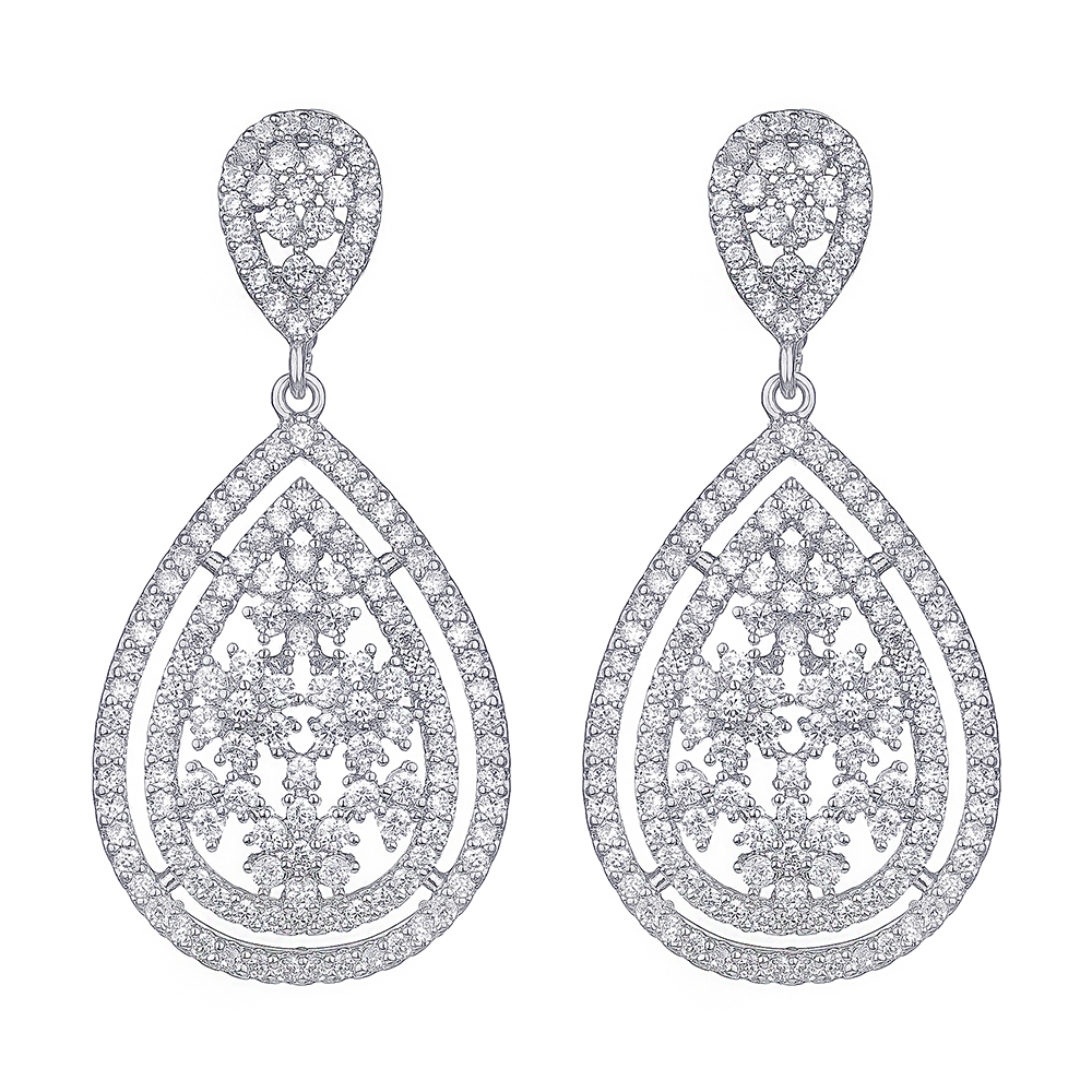 

Серьги Звук души DiaDemaGrand Серебряный с белым камнем (031750-15-2)