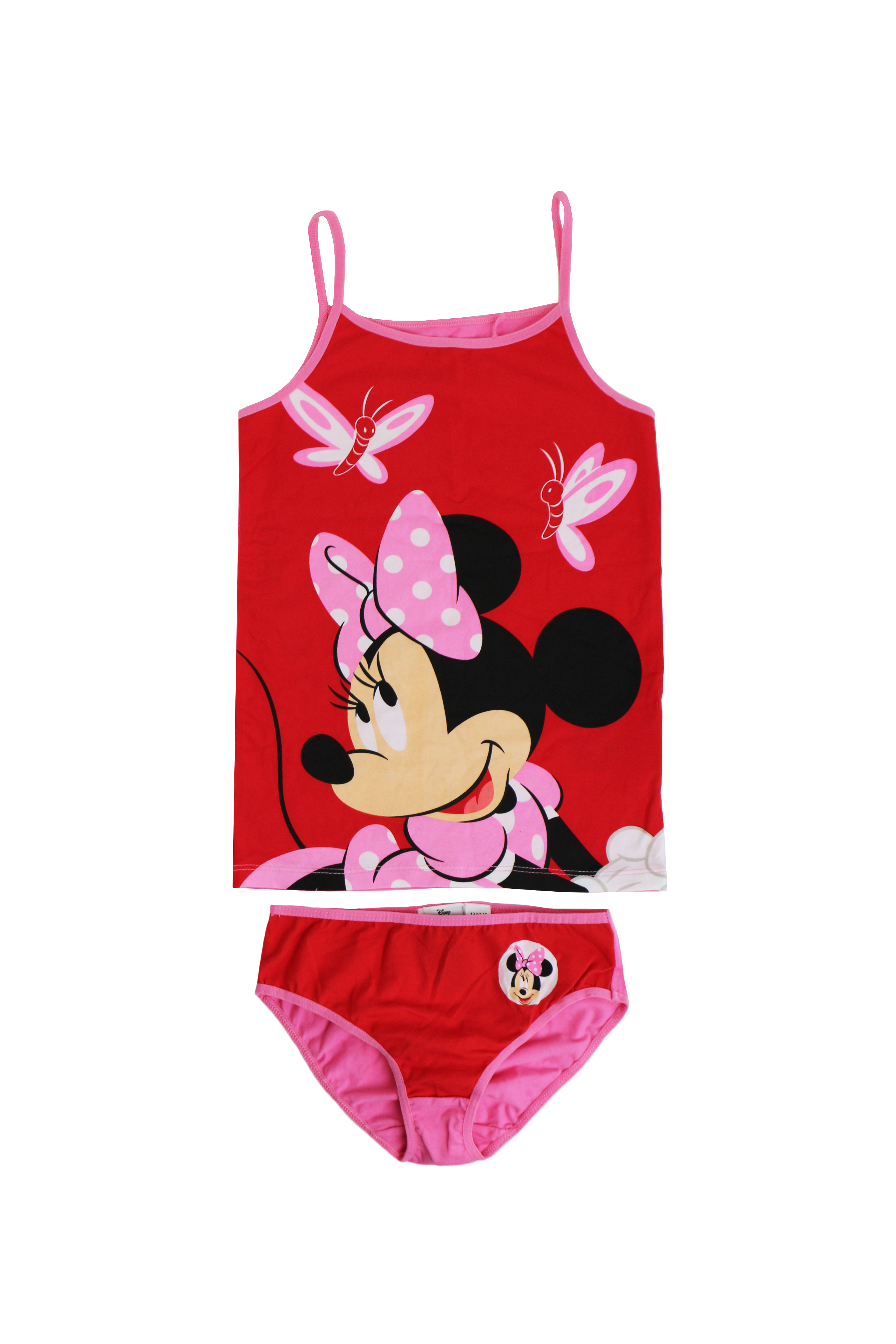 

Спальный комплект для девочки - майка и трусы с принтом Minnie Mouse Disney 134/140 розовый-разноцветный WE-550048