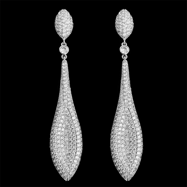 

Свадебные серьги Элитные DiaDemaGrand Серебряный с белым камнем (0418140-15-2)