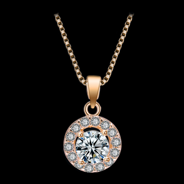 

Подвеска для невесты Круглый камень DiaDemaGrand Золотой с белым камнем (0081586-8-2)