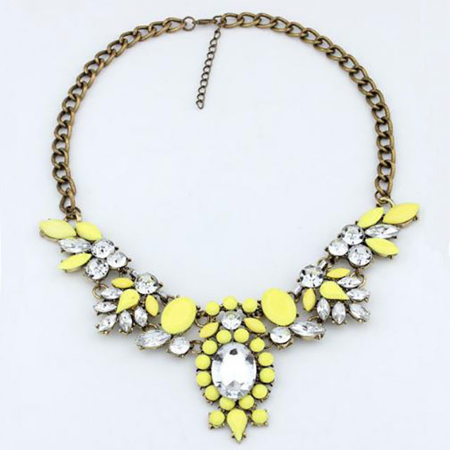 

Колье Ясное DiaDemaGrand Золотой с желтым камнем (101623-8-6)