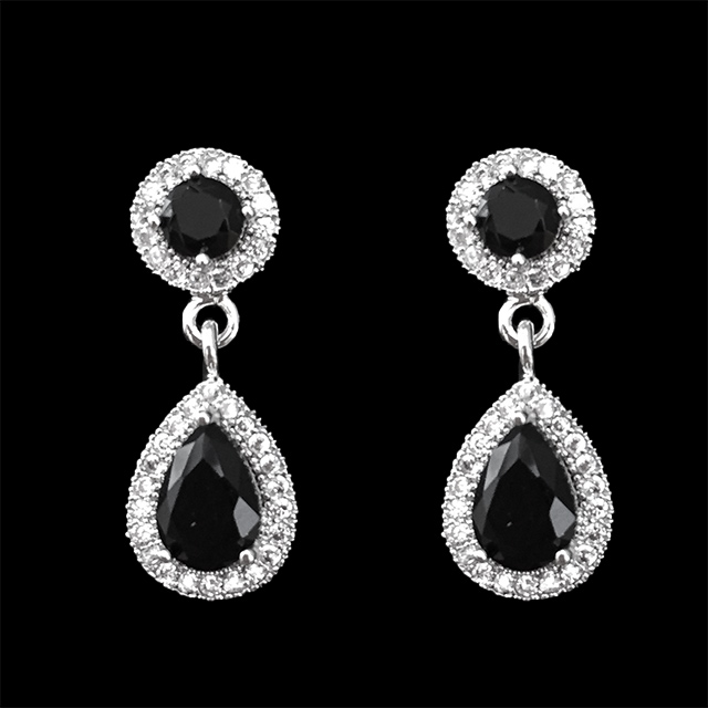 

Свадебные серьги Манящие DiaDemaGrand Серебряный с черным камнем (0418133-15-19)