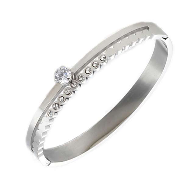

Женский браслет Elegance DiaDemaGrand Серебряный с белым камнем (091741-15-2)