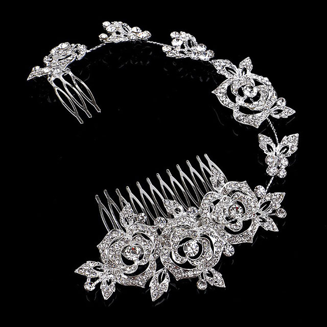 

Длинный гребень С розами DiaDemaGrand Серебряный с белым камнем (051675-15-2)