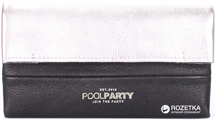 

Косметичка Poolparty 2nite-silver-black Серебряная