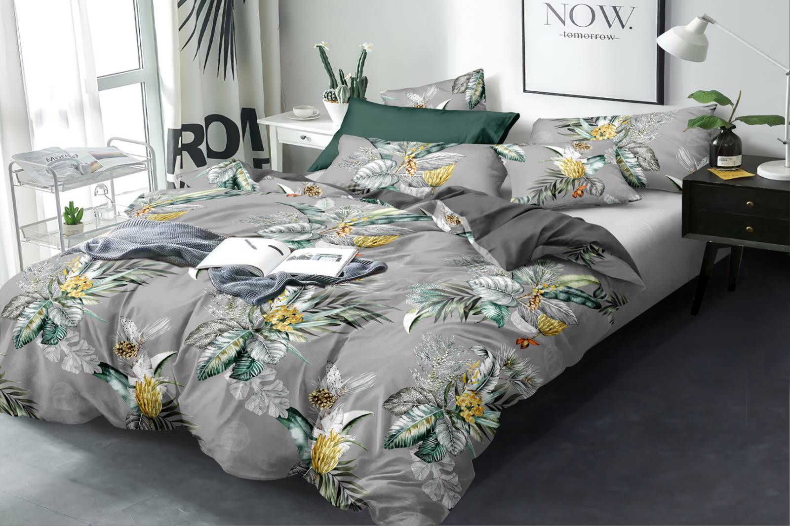 

Простынь MirSon Сатин 22-1223 Waterlily 180x220