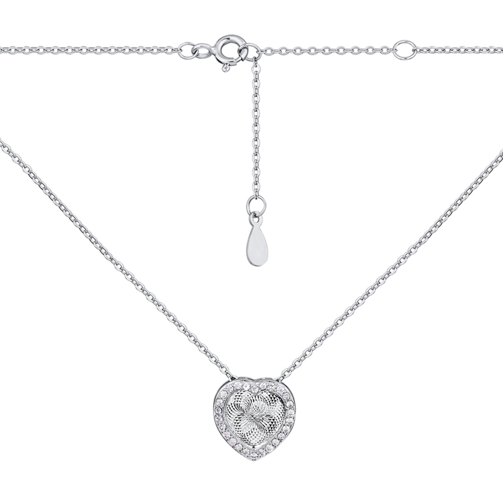 

Серебряное колье с фианитами 000140361 45 размера