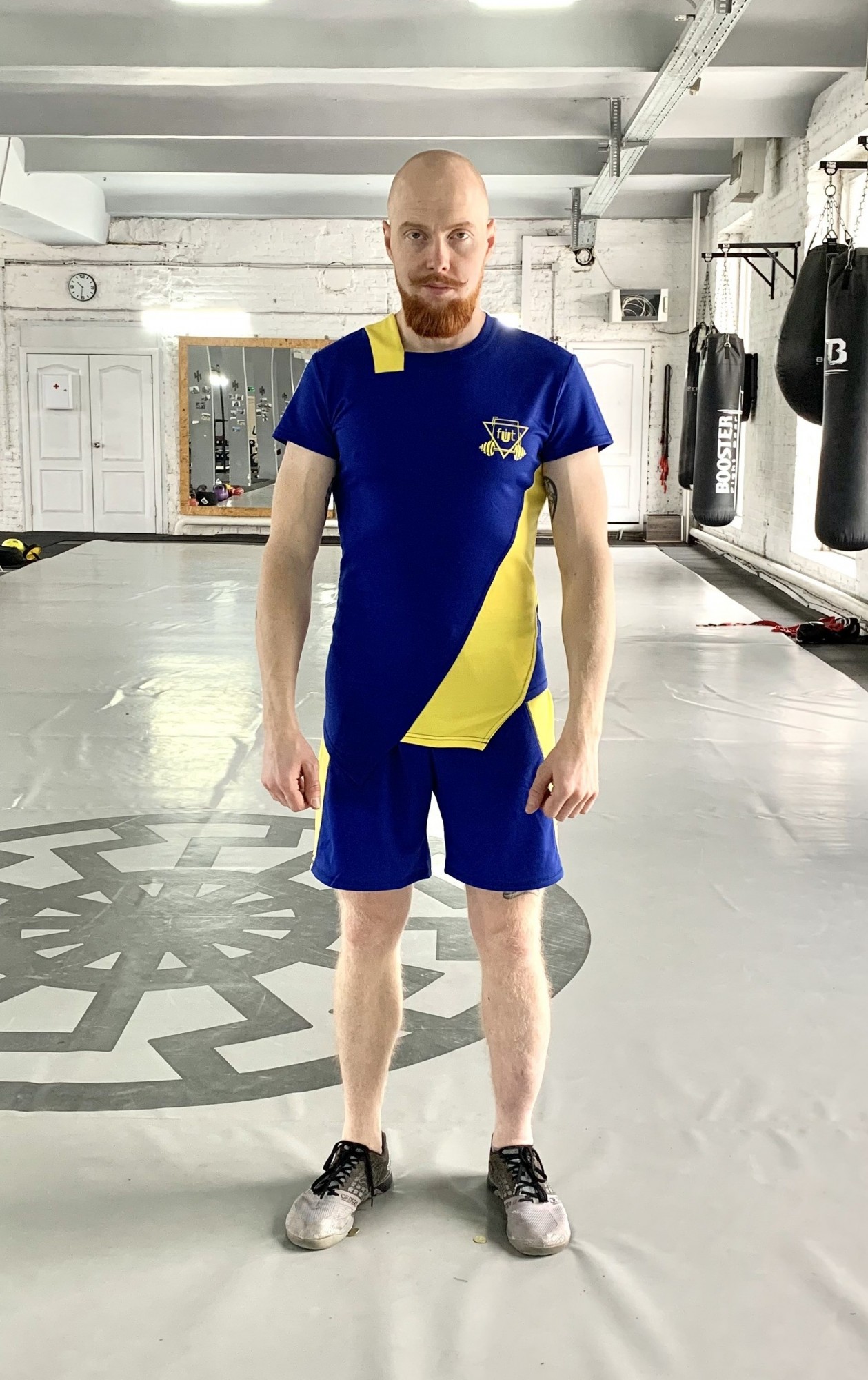 

Спортивный мужской набор (Футболка шорты) Grade y-blue 1 0 FitU L Синий