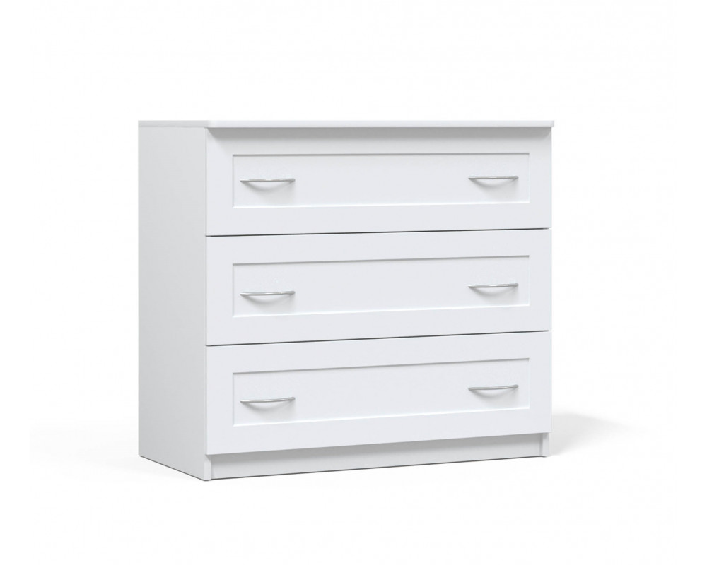 

Комод 3 MDF Zeffir из ЛДСП и МДФ белый Viorina-Deko