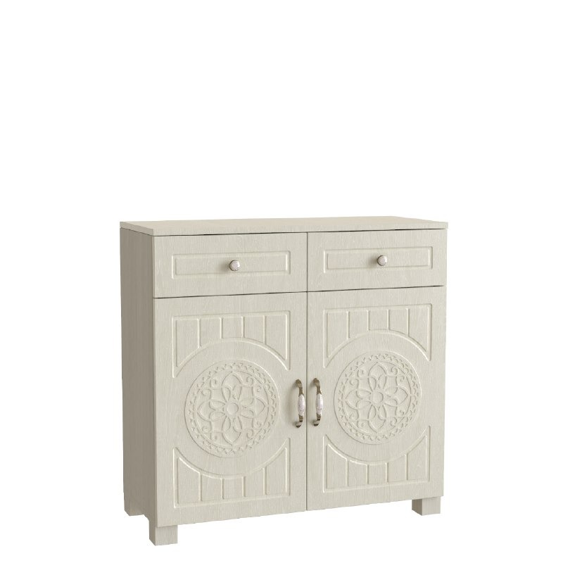 

Тумба в гостиную, спальню, прихожую из ЛДСП и МДФ Bourbon 1 дуб немо латте Artinhead