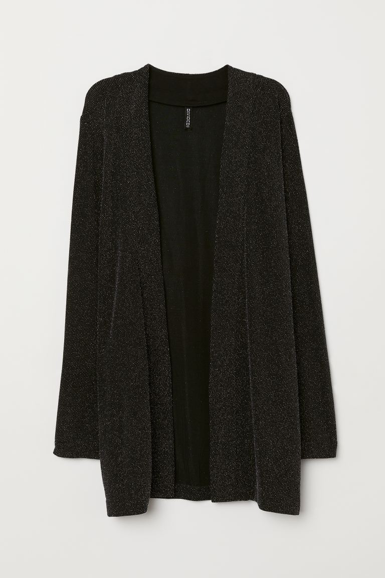 

Жакет с поясом H&M  Черный/Серебристый, Жакет с поясом H&M XS Черный/Серебристый