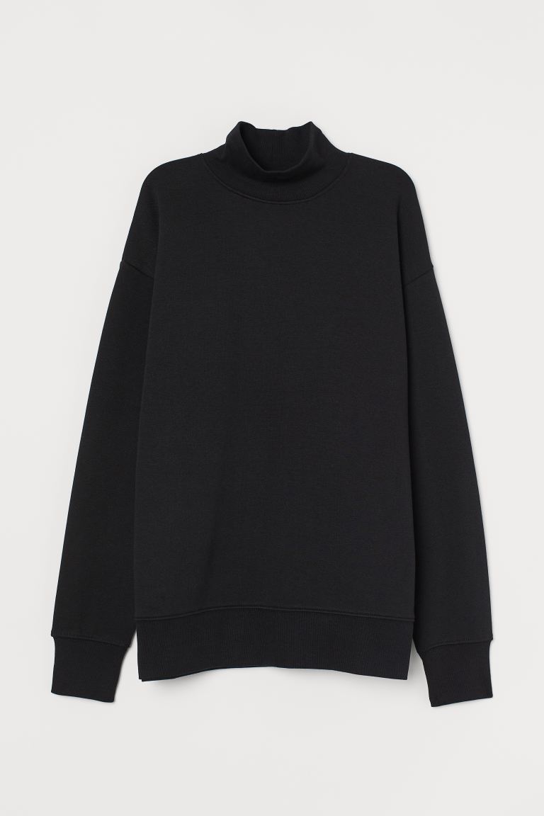 

Свитшот с воротом H&M S Черный
