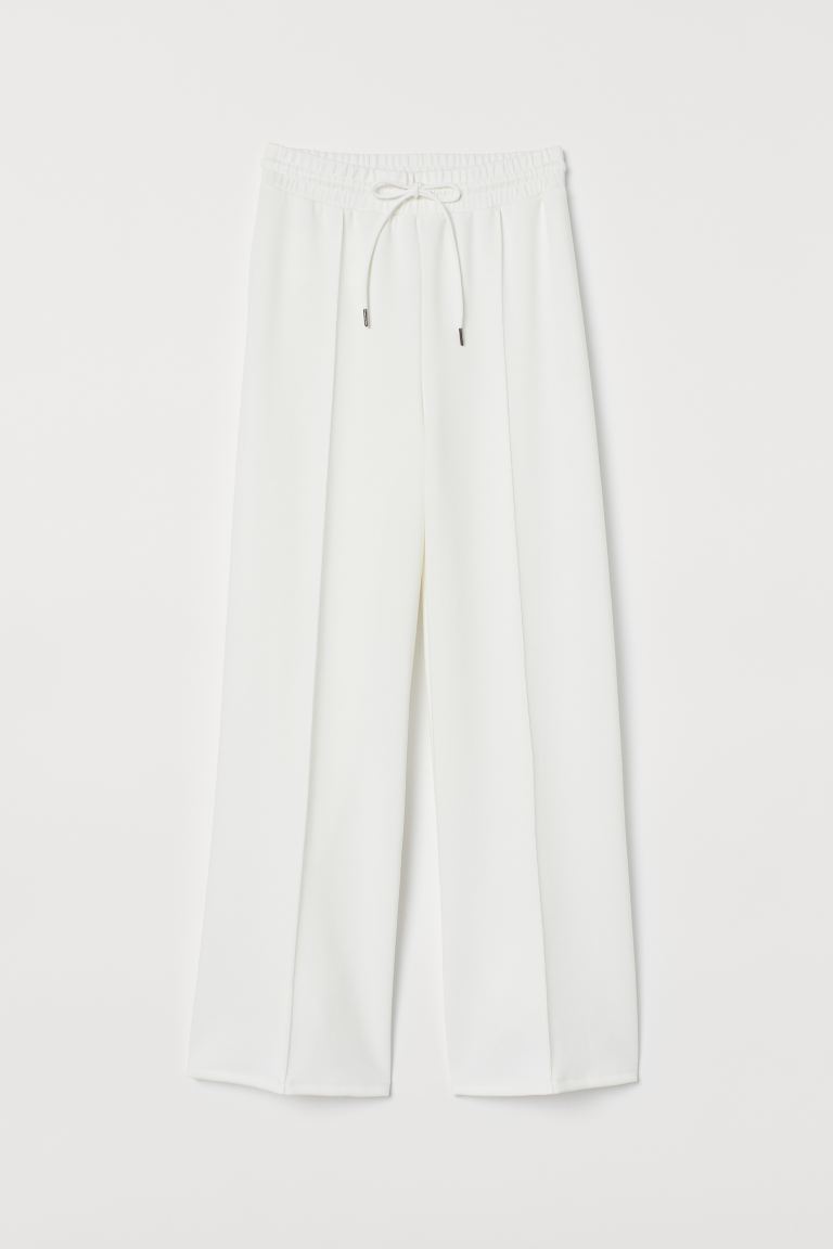 

Широкие трикотажные брюки H&M L Белый
