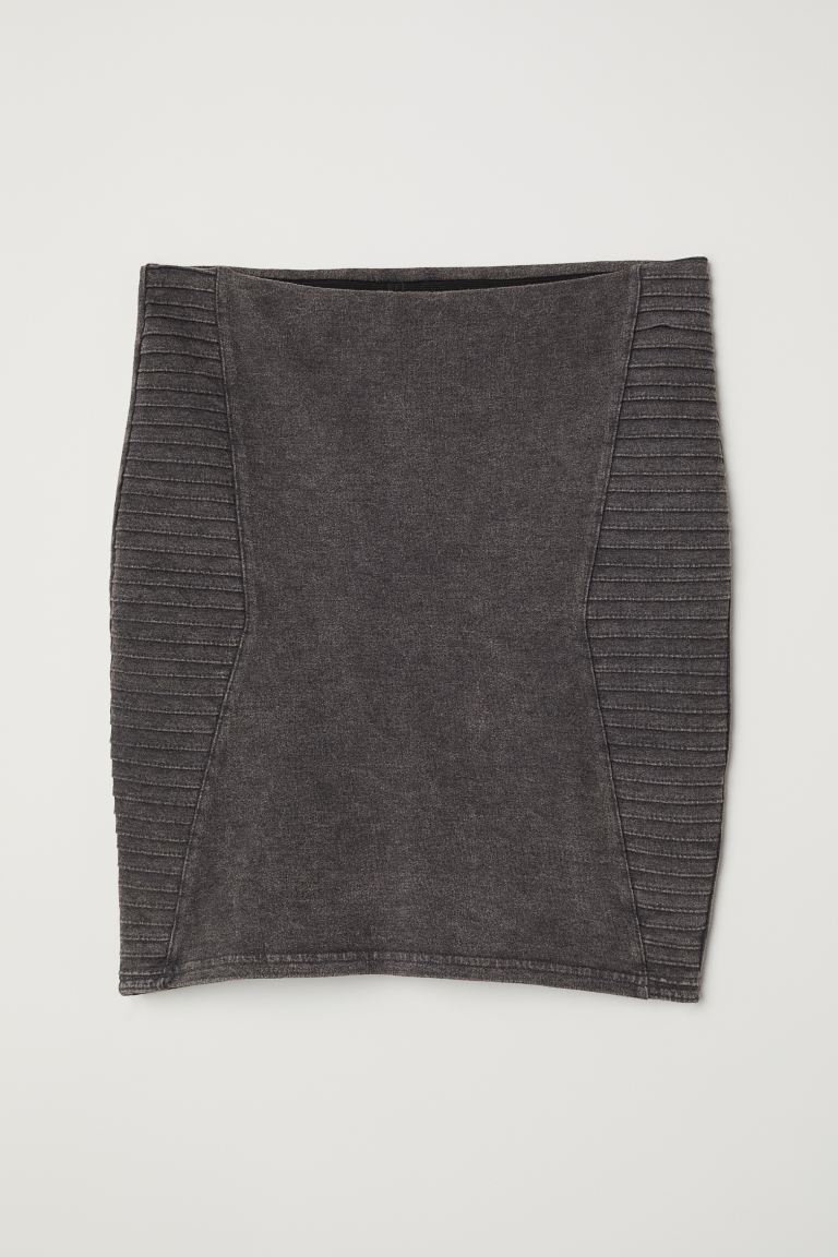 

Короткая трикотажная юбка H&M  Темно-серый washed out, Короткая трикотажная юбка H&M XS Темно-серый washed out