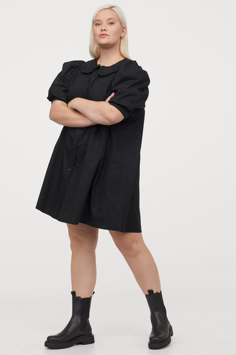 

Платье с воротничком H&M XXL Черный