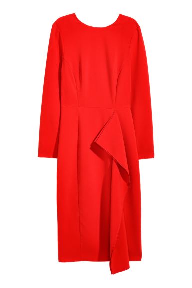 

Платье с драпировкой H&M 32 Красный