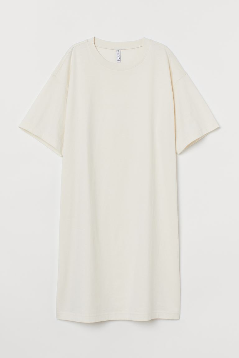 

Платье-футболка H&M S Кремовый