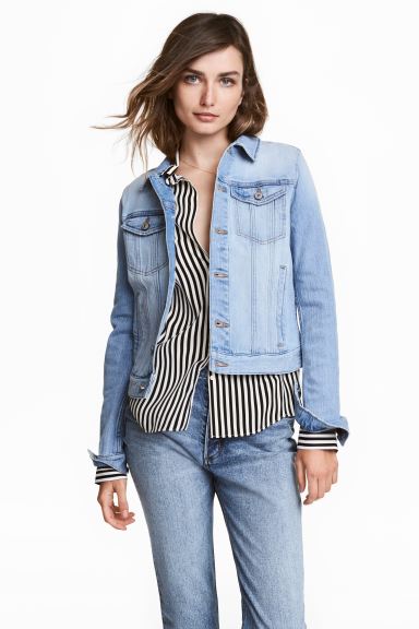 

Джинсовая куртка H&M 42 Светло-голубой деним