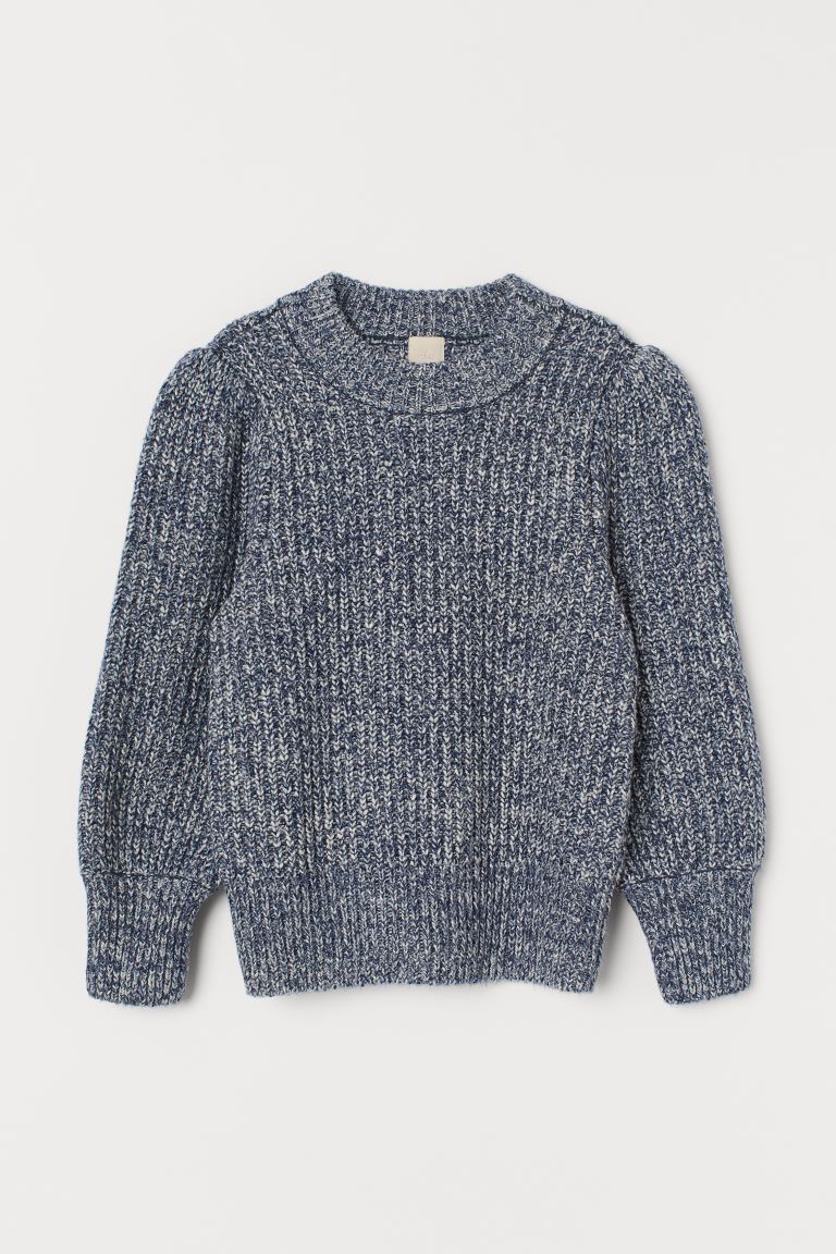 

Вязаный джемпер H&M S Синий меланж