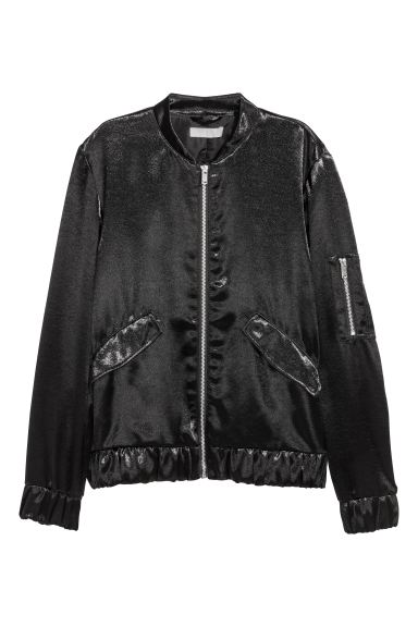 

Бомбер H&M  Черный, Бомбер H&M 46 Черный