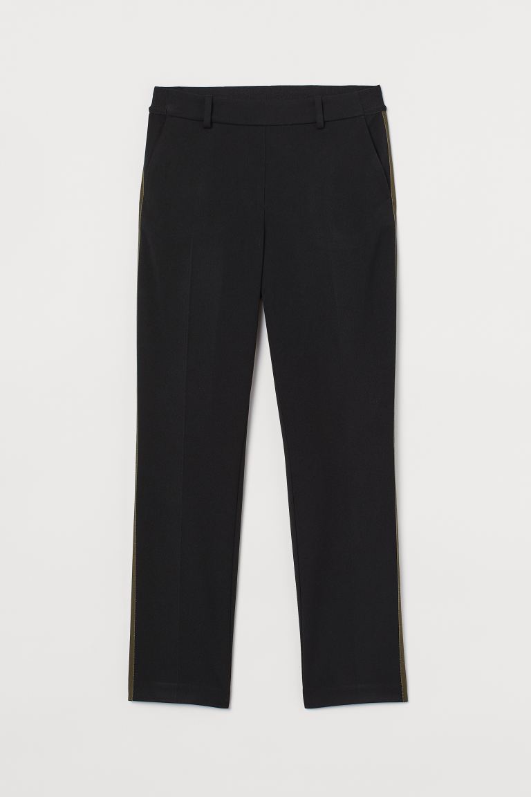 

Слаксы H&M 40 Черный/Лампасы
