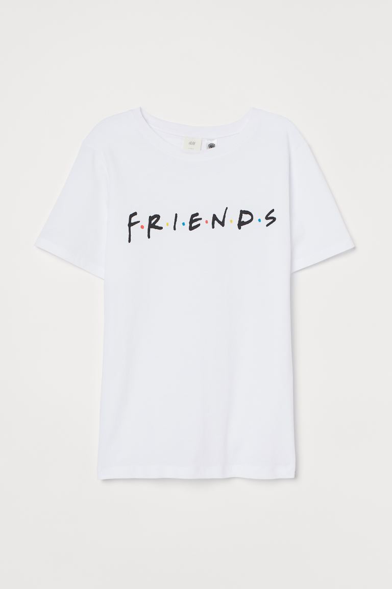 

Футболка с принтом H&M S Белый/Friends