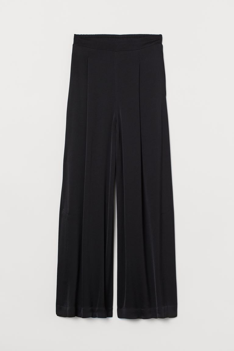 

Широкие брюки с разрезами H&M 40 Черный